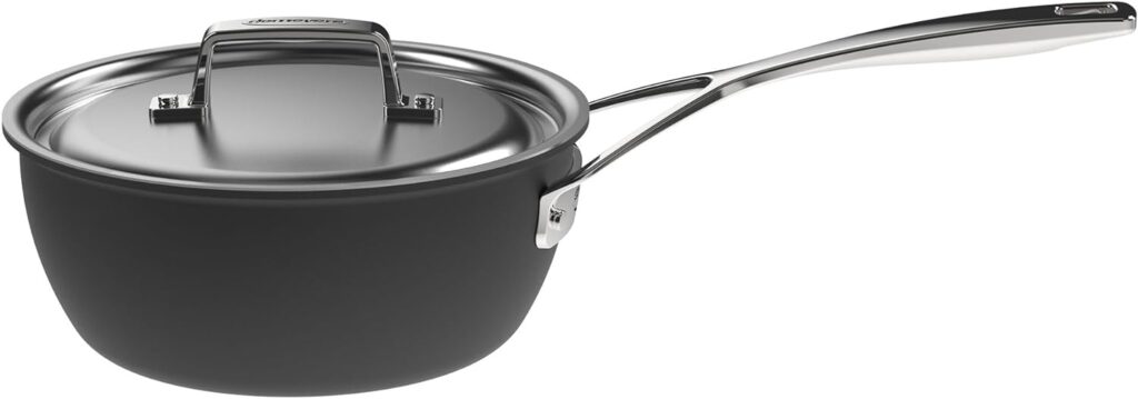 Demeyere Black 5 Stainless Steel with Ceramic exterior coating 2-qt Saucepan with Lid 